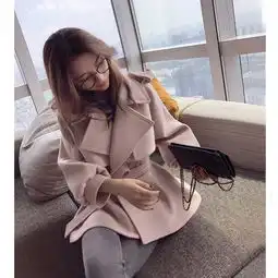 毛呢外套女短款2017秋冬装韩版矮小个子龙凤呢收腰呢子图片大全邮乐官方网站
