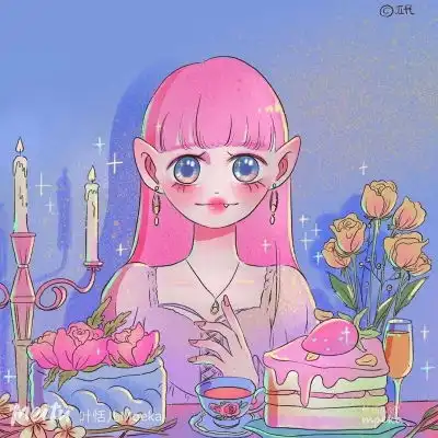 季清少女心仙气闪闪个性手绘卡通动漫头像我要个性网
