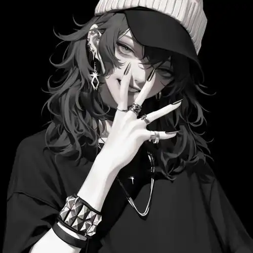 黑色系女生头像分享
