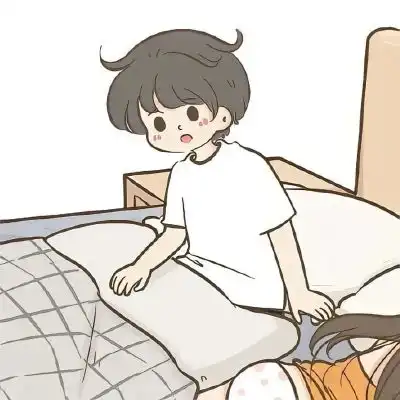 超可爱动漫小孩情头,情侣头像可爱呆萌一对
