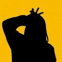 黄底黑影一系列头像男生微信头像图片大全
