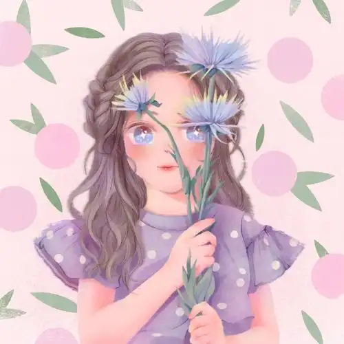 甜美系少女图片,可做头像与壁纸
