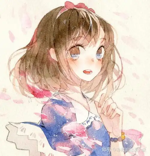 二次元手绘女头像
