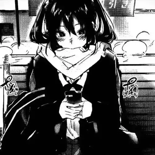 伤感动漫女头︱丧系黑白动漫女生头像
