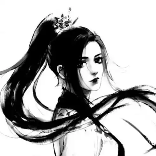 古风黑白女生头像
