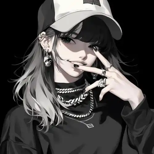 黑色系女生头像分享
