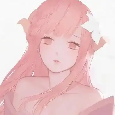 动漫头像粉色系动漫女孩

