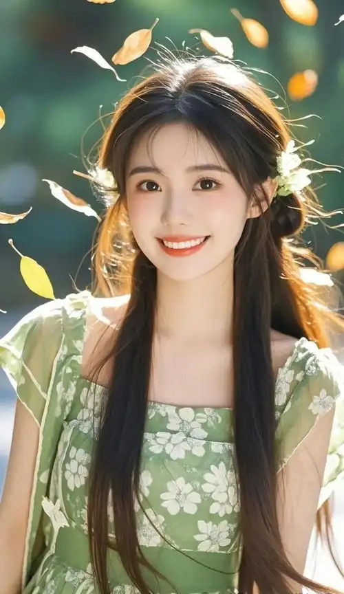 美女壁纸丨绿色系清新脱俗,初恋的味道
