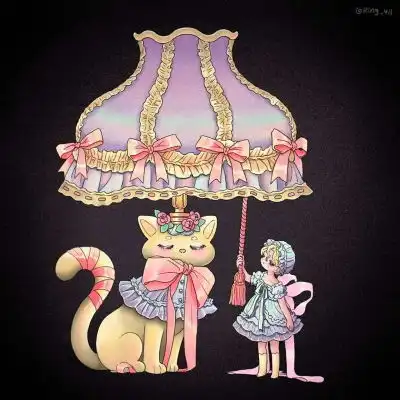 唯美少女插画背景图暗黑系甜美微信头像我要个性网
