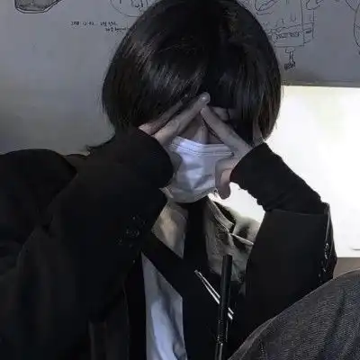 丧系悲伤男生头像
