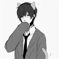 二次元猫耳男生头像图片
