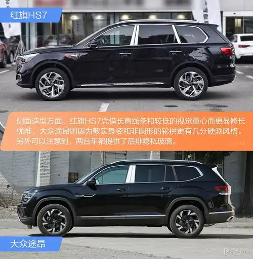 凭实力掰手腕红旗hs7对比大众途昂
