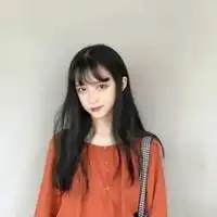 橙色qq头像小清新橙色女生qq头像
