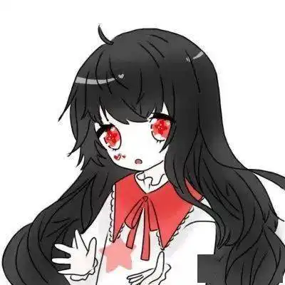 红色系动漫女生头像
