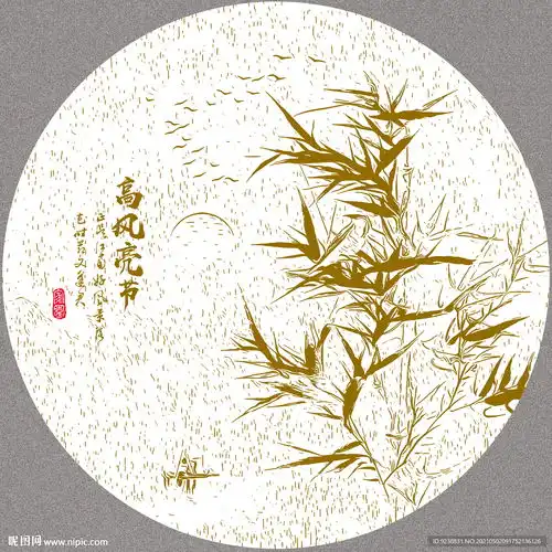 竹子线描图片
