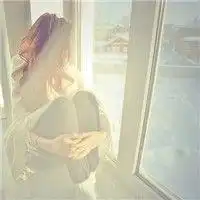 夕阳下女生背影qq头像
