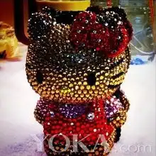 王菲加持kitty猫iphone4水晶手机套
