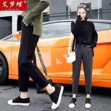 灰色裤子女宽松
