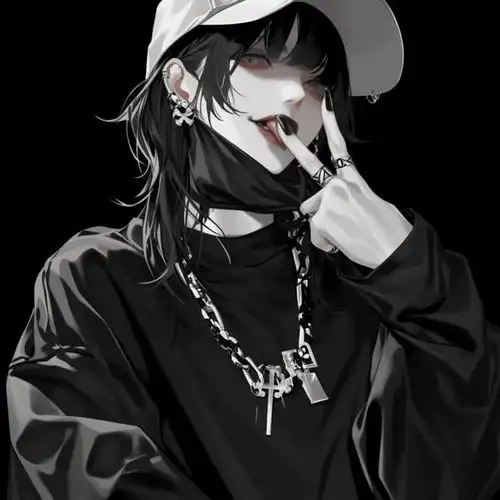 黑色系女生头像分享
