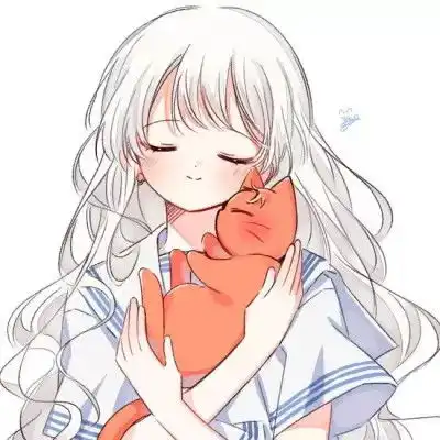 少女感十足的手绘头像
