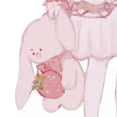 可爱粉色系情侣头像
