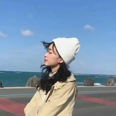 小清新蓝色系列女生头像
