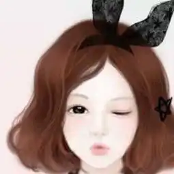 韩系手绘女生头像
