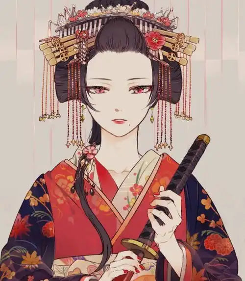 唯美和风美图欣赏,秀丽端庄,花容月貌的古典美人
