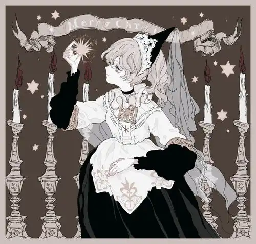 哥特式风格暗黑系的少女插画,也会让人怦然心动
