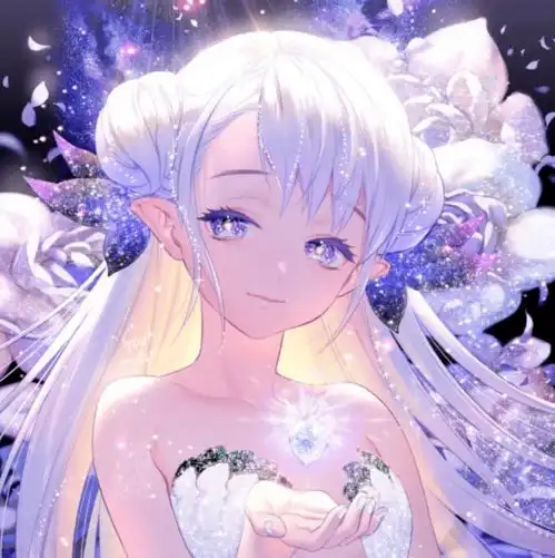 紫色系列动漫女生
