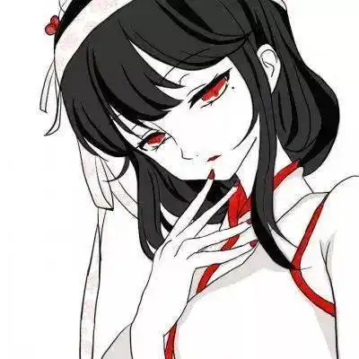 红色系动漫女生头像
