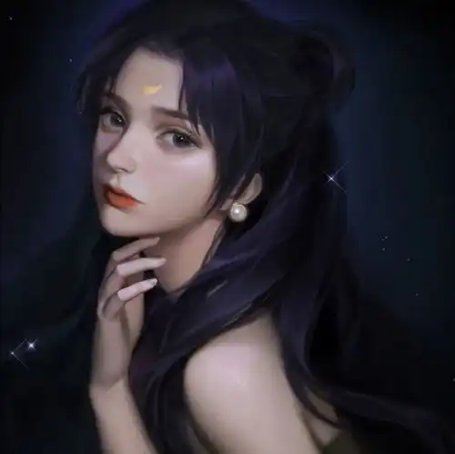 个性手绘女生头像
