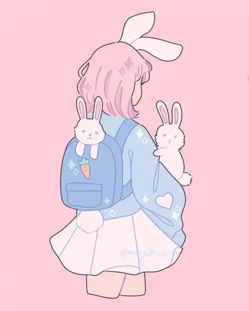 粉色少女心时尚卡通头像
