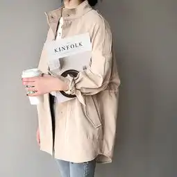 全国包邮风衣女短款2019早春新款韩版上衣学生宽松外套女0241ys
