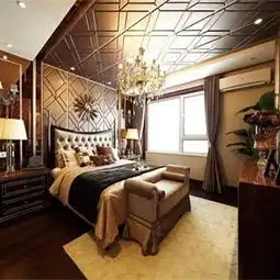后现代风格卧室电视背景墙图片效果图
