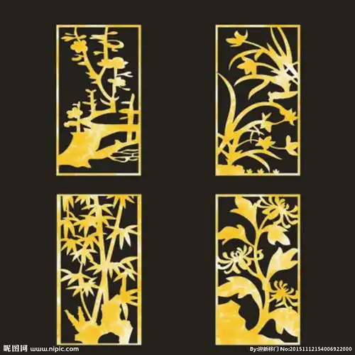 镂空雕花梅兰竹菊图片
