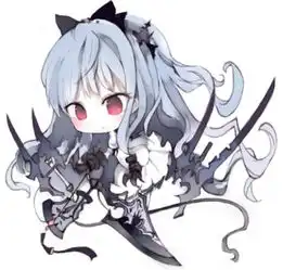 p站动漫美少女q版萌系软妹美图蓝发插堆糖,美好生活研究所
