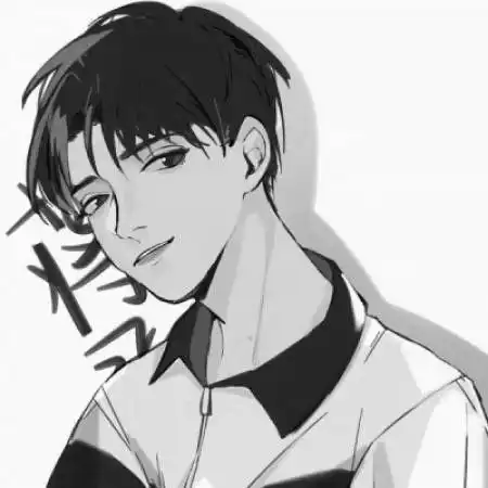 二次元动漫男生黑白头像灰色,不懂爱的人慢慢懂了
