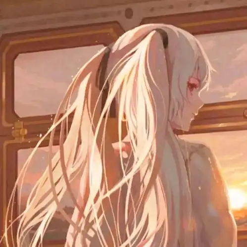手绘风插画女头小众动漫女生头像
