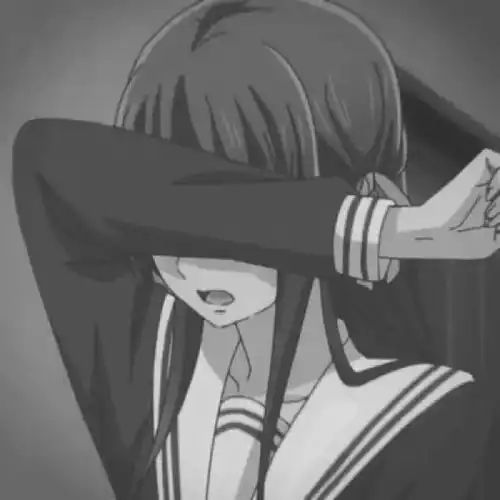 丧系动漫女头黑白微丧女生头像
