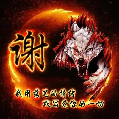 霸气姓氏头像,烈火火狼主题绝对是极品了
