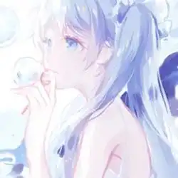 蓝色系仙女卡通真人

