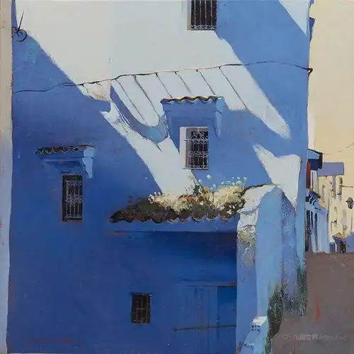 magipuig蓝色系风景油画,极具美感
