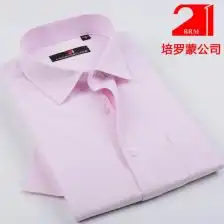 男纯白短袖衬衣正装
